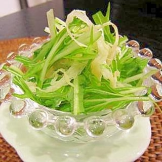 おつまみサキイカと水菜のサラダ